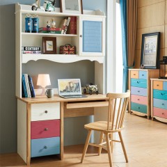 千匠一品儿童家具白蜡木橡木实木框架+环保油漆书桌F6002-X