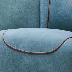 【精品】千匠一品轻奢后现代进口蚕丝绒+外框采用纳米科技板客厅休闲椅C1085-M