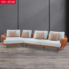 千匠一品意式极简皮+布艺+海绵沙发YS—5F28-C