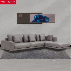 千匠一品意式极简真皮+高密度海绵沙发YS—5F32-C
