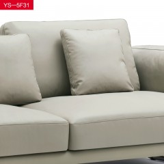 千匠一品 意式极简风格不锈钢金属框架进口仿真皮/优质布艺沙发双扶手三人位YS—5F31-X