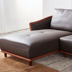 千匠一品现代风格进口青皮+优质白蜡木实木底座1+3+贵沙发组合F018#-M