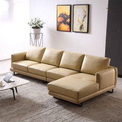 千匠一品现代风格进口青皮+优质金属底座客厅1+3+贵沙发组合F8832#-M