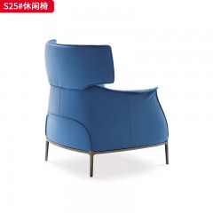 千匠一品 意式风格 头层青皮+高密度海绵+实木框架 时尚休闲椅 S25-L