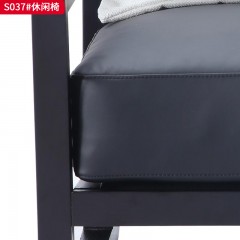 千匠一品 意式风格 头层青皮+落叶松框架+高密度海绵 时尚休闲椅 S037-L