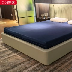 千匠一品 意式风格 接触面头层青皮+实木框架+高回弹海绵+钢木排骨架 时尚大气床 C-029-X