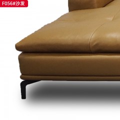 千匠一品 意式风格 头层摔纹皮+落叶松木框架+内五金加固铁架 时尚大气沙发 F056-L