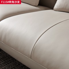 千匠一品 意式风格 头层青皮+落叶松木框架+羽绒+高弹海绵  时尚大气沙发  F115-L