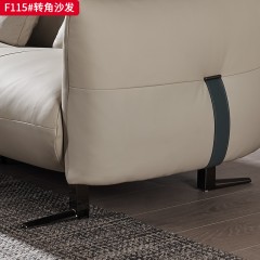 千匠一品 意式风格 头层青皮+落叶松木框架+羽绒+高弹海绵  时尚大气沙发  F115-L