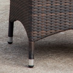 千匠一品户外优质铝合金+PE藤配套防水布垫子+钢化玻璃餐桌1+椅子6SR-060-M