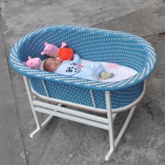 千匠一品户外优质铝合金编织带配婴儿棉垫子婴儿摇篮BB520-M