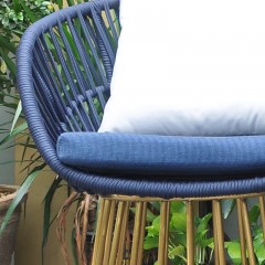 千匠一品首推户外优质不锈钢编织+防水布垫+不锈钢框架休闲椅MJE086-B