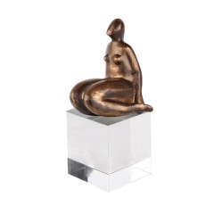 千匠一品 现代简约式铸铁黄古铜色雕塑摆件H0251H  H0252H-L