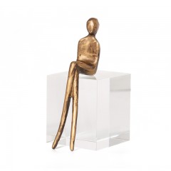 千匠一品 现代简约式铸铁黄古铜色雕塑摆件H0256H/H0257H/H0258H-L