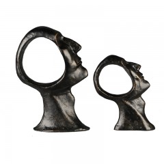千匠一品 现代简约式黑古铜色铸铁（男）雕塑摆件H0561L/H0561S-L