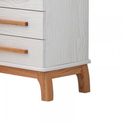△千匠一品 北欧式原木风格精选白橡木实木框架+大容量储存空间斗柜A01#-L