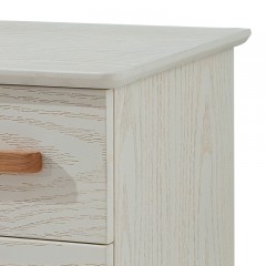 △千匠一品 北欧式原木风格精选进口白橡木+优选红橡木柜脚 床头柜A02#-L