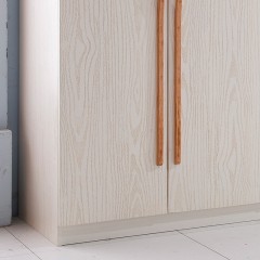 △千匠一品 北欧式原木风格精选进口白橡木实木框架+环保油漆五门衣柜A02#-L