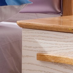 △千匠一品 北欧式原木风格精选进口白橡木实木框架+健康环保油漆床头柜A03#-L