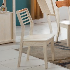 △千匠一品 北欧式原木风格精选进口白橡木实木框架+厚实座板餐椅A02#-L