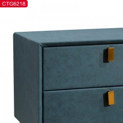 △【精品】千匠一品现代极简优质科技布+实木柜床头柜-CTG6218-J