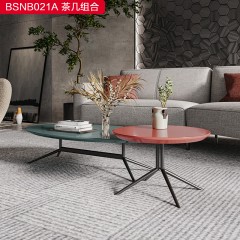 △千匠一品 意式风格E1级高密度板材+碳素钢茶几组合-BSNB021A-S