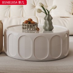 千匠一品 意式风格 亮光岩板+高密度板材+实色漆 高档大气茶几 BSNB185A-X