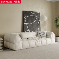 千匠一品 意式风格 科技布+海绵座包+羽绒靠包+实木框架 时尚大气沙发 BSNYS2817K-X