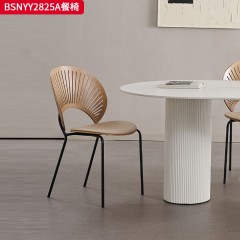 千匠一品 意式风格 优质皮革+海绵+实木夹板 时尚大气餐椅 BSNYY2825A-X