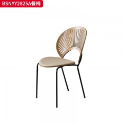 千匠一品 意式风格 优质皮革+海绵+实木夹板 时尚大气餐椅 BSNYY2825A-X