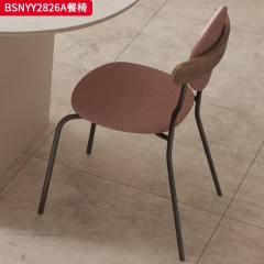 千匠一品 意式风格 绒布+实木+海绵+不锈钢 简约大气餐椅 BSNYY2826A-X