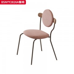 千匠一品 意式风格 绒布+实木+海绵+不锈钢 简约大气餐椅 BSNYY2826A-X