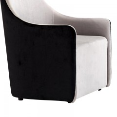 千匠一品 现代简约风格优选绒麻面料+实木内板框架+高密度海绵填充休闲椅JT-8019#-L
