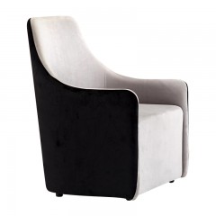 千匠一品 现代简约风格优选绒麻面料+实木内板框架+高密度海绵填充休闲椅JT-8019#-L