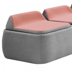 千匠一品 现代简约风格精选棉麻面料+优质西皮+高密度海绵填充休闲沙发S-1072#-L