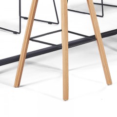 千匠一品 北欧风格优选塑料壳+优质实木脚吧椅JT-120#-L
