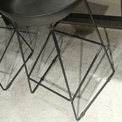 千匠一品 现代简约风格优质塑料壳+黑色铁架吧椅JT-127#-L