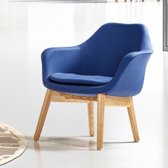 千匠一品 北欧风格优质科技布面料+定型海绵填充+白蜡木实休闲椅JT-772#-L