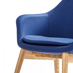千匠一品 北欧风格优质科技布面料+定型海绵填充+白蜡木实休闲椅JT-772#-L