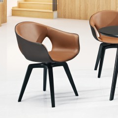 千匠一品 北欧风格优质西皮饰面+玻璃钢内壳+高密度海绵填充休闲椅JT-892#-L