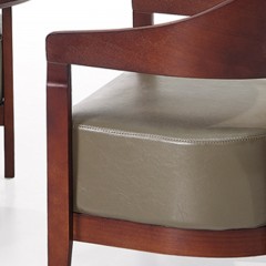 千匠一品 北欧风格优选胡桃色实木架+优质油蜡西皮饰面+高密度海绵填充休闲椅JT-705-L