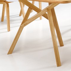 千匠一品 北欧风格精选厚实多层实木板+白蜡木实木腿2.4m餐桌Z-232-Y