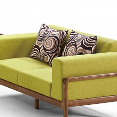 千匠一品 中式风格精选白蜡实木框架+优质麻绒+高密度海绵沙发组合JT-1048#-Y