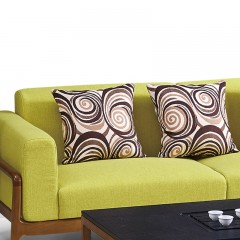 千匠一品 中式风格精选白蜡实木框架+优质麻绒+高密度海绵沙发组合JT-1048#-Y