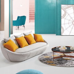千匠一品 现代简约风格精选优质麻布+高密度海绵+实木框架沙发组合SA-27#-Y