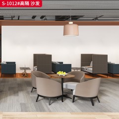 千匠一品 办公风格 麻布饰面+高密度海绵+实木框架 实用大气高隔沙发 S-1012#-X