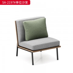 千匠一品 办公风格 实木框架+高密度海绵+麻绒 实用大气沙发 SA-2197-X