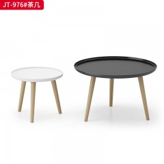 千匠一品 办公风格 中纤板+烤漆工艺+榉木实木脚 简约大气茶几 JT-976-X