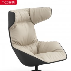 千匠一品 办公风格 西皮麻绒拼色+内材料铁架支撑+密度海绵 高档大气椅 T-208-X