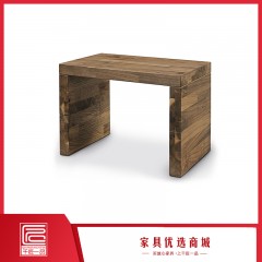 千匠一品意式极简风格优质胡桃木全实木环保油漆妆凳CD064-1-X